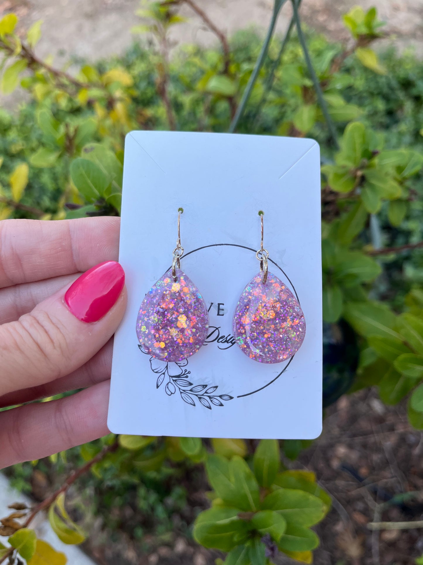 Purple Starburt Teardrops