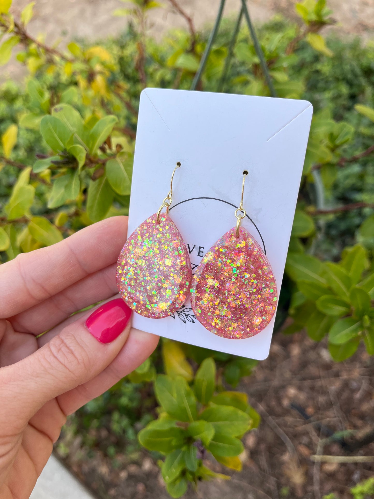 Pink Starburst Teardrops