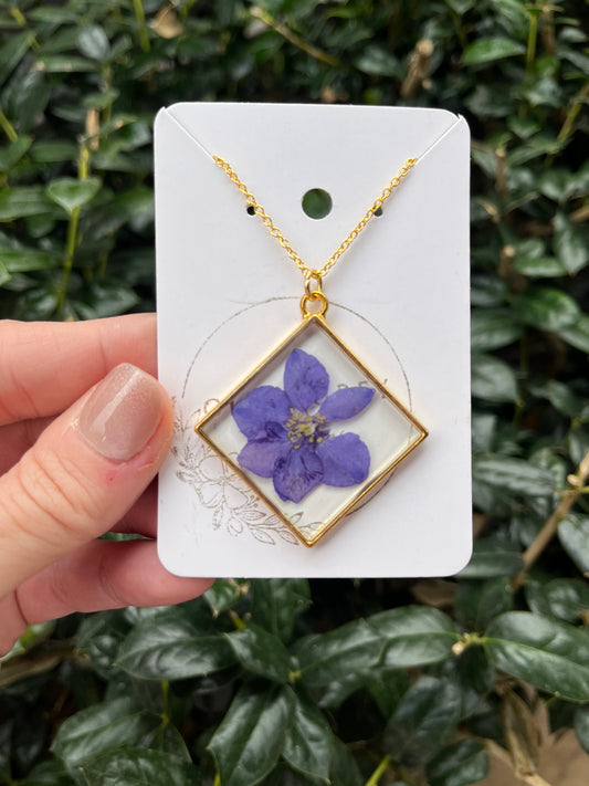 Purple Flower Necklace