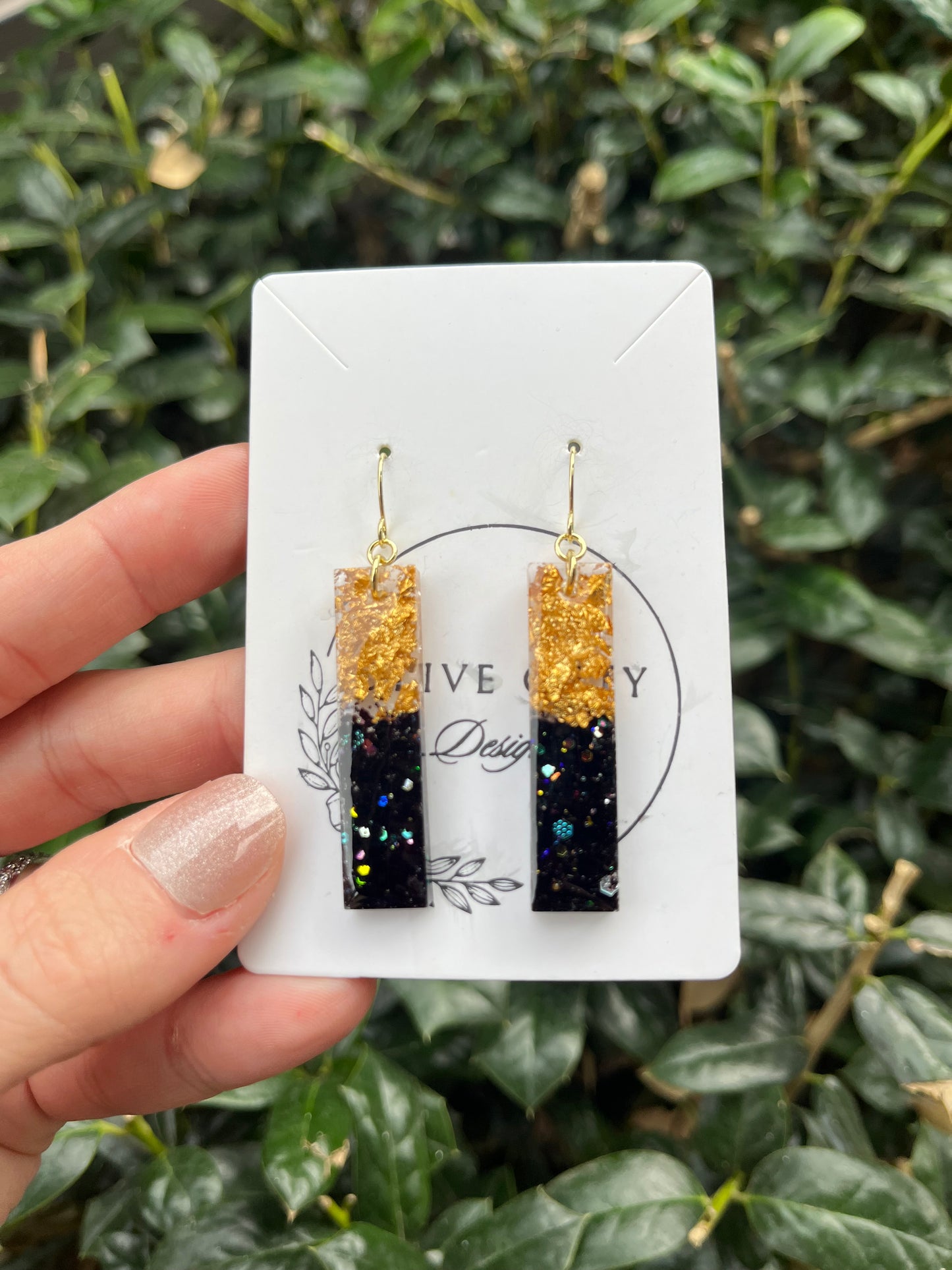 Midnight Gold Rush Dangles