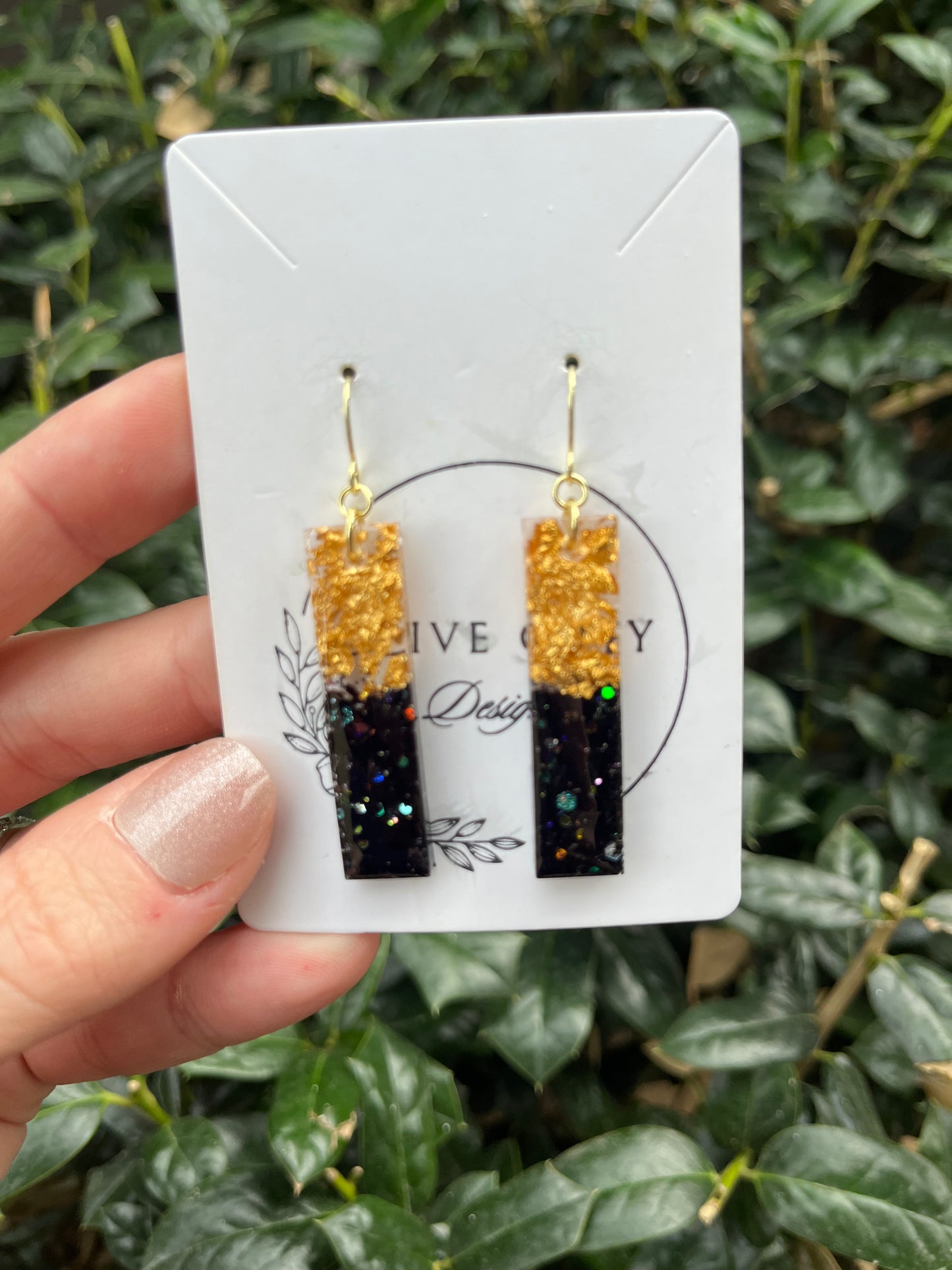 Midnight Gold Rush Dangles