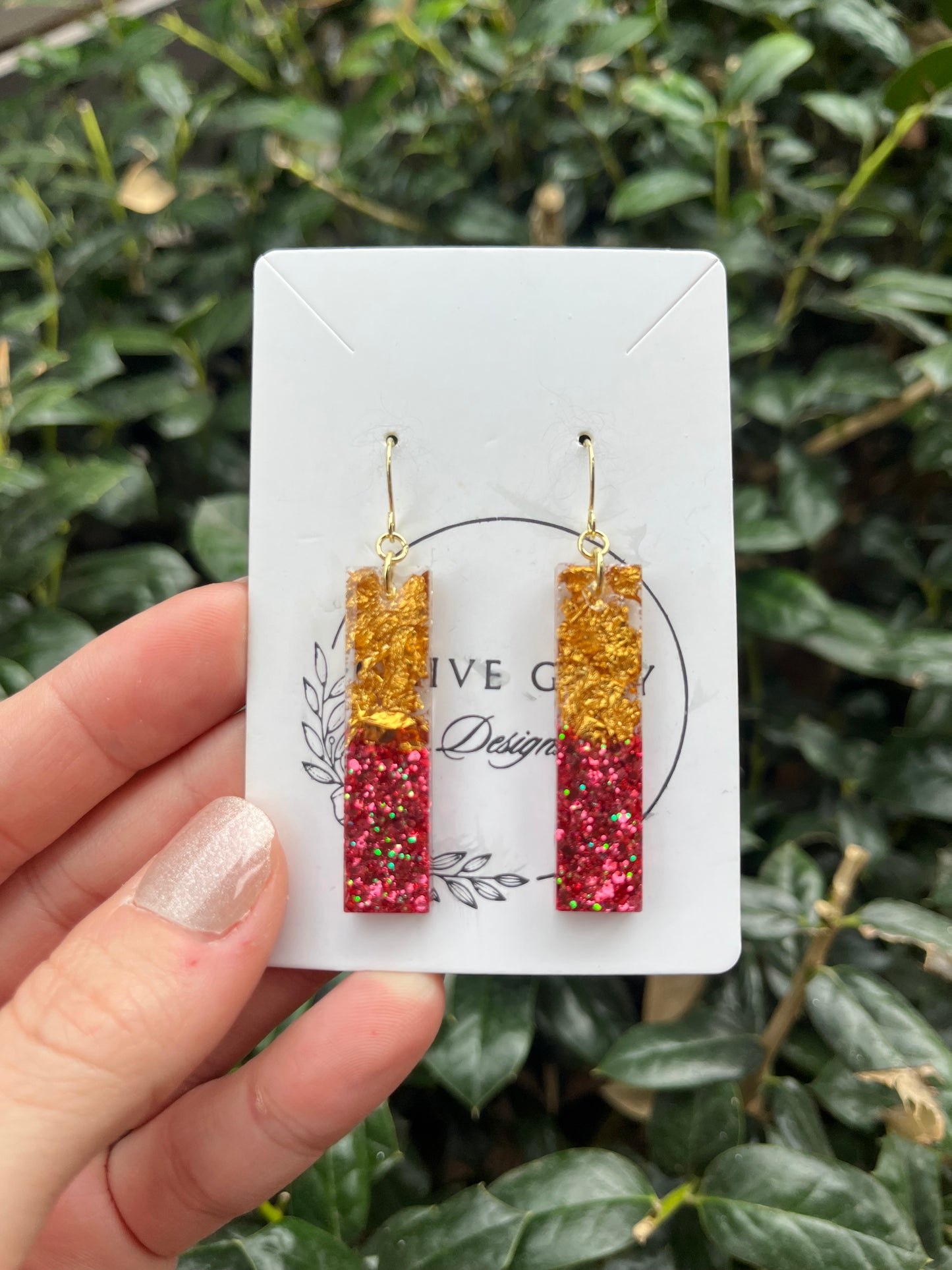 Watermelon Gold Rush Dangles