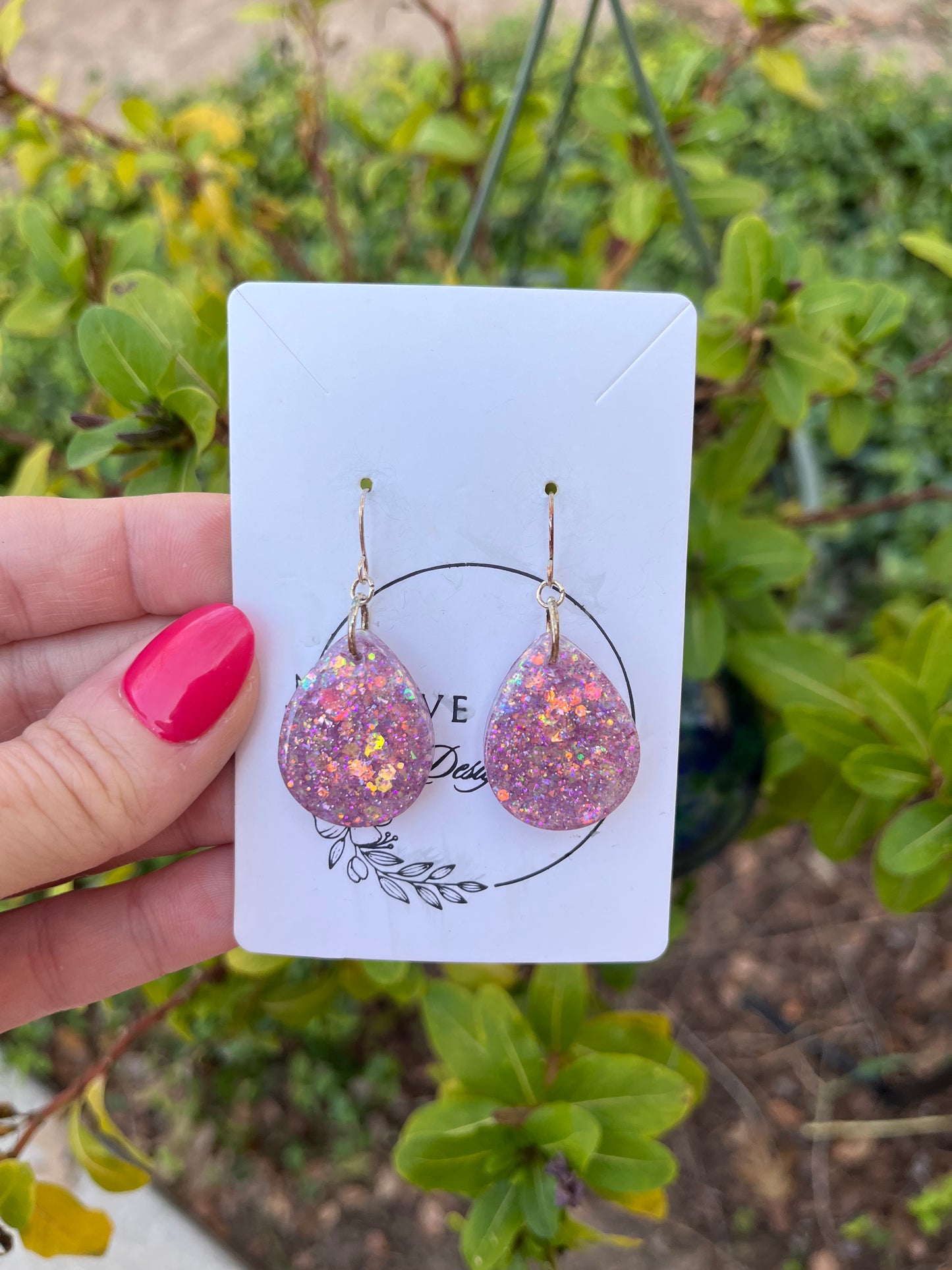 Purple Starburt Teardrops