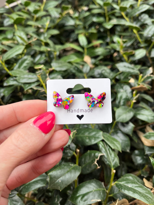 Kaleidoscope Butterfly Studs