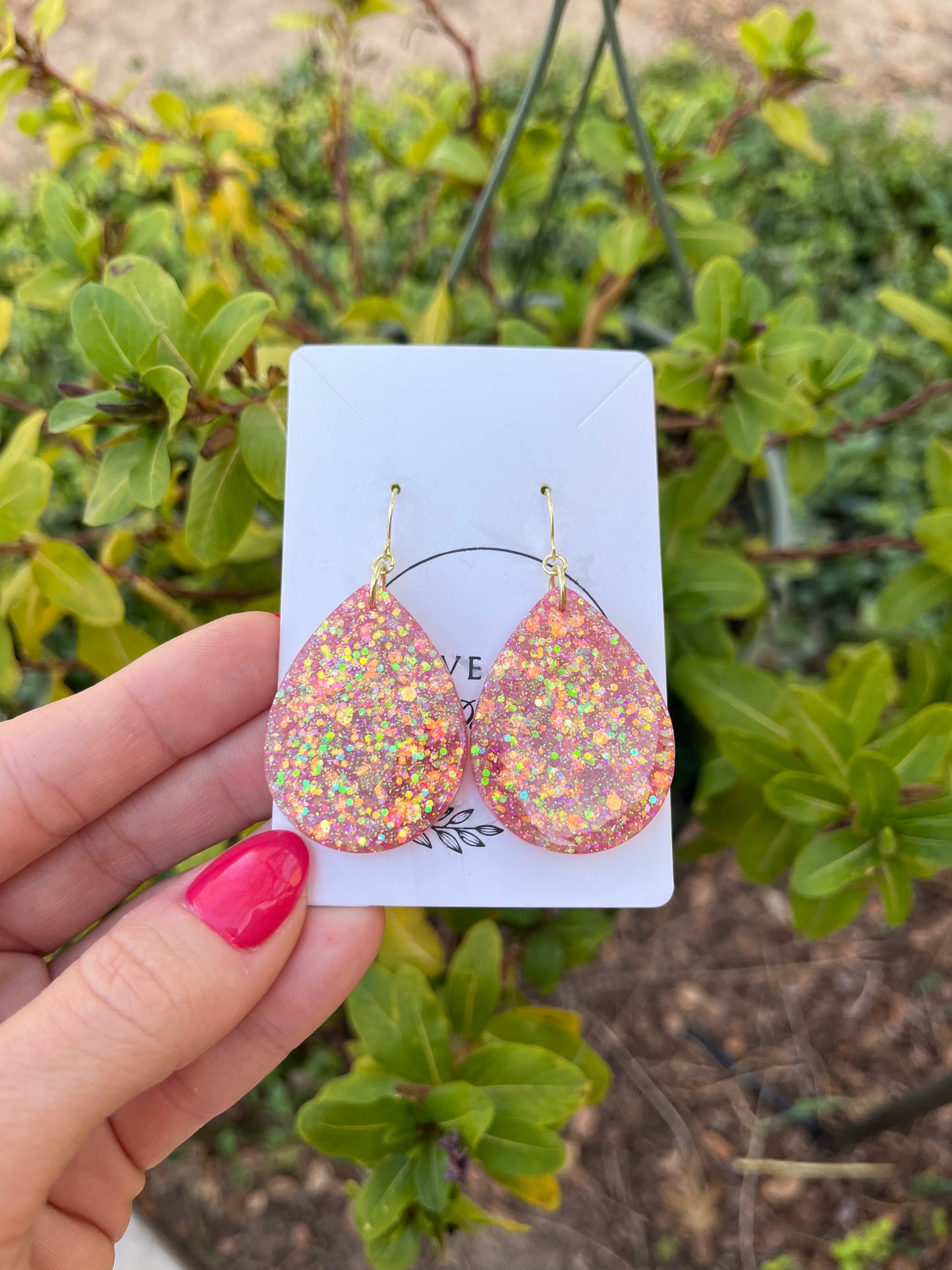 Pink Starburst Teardrops