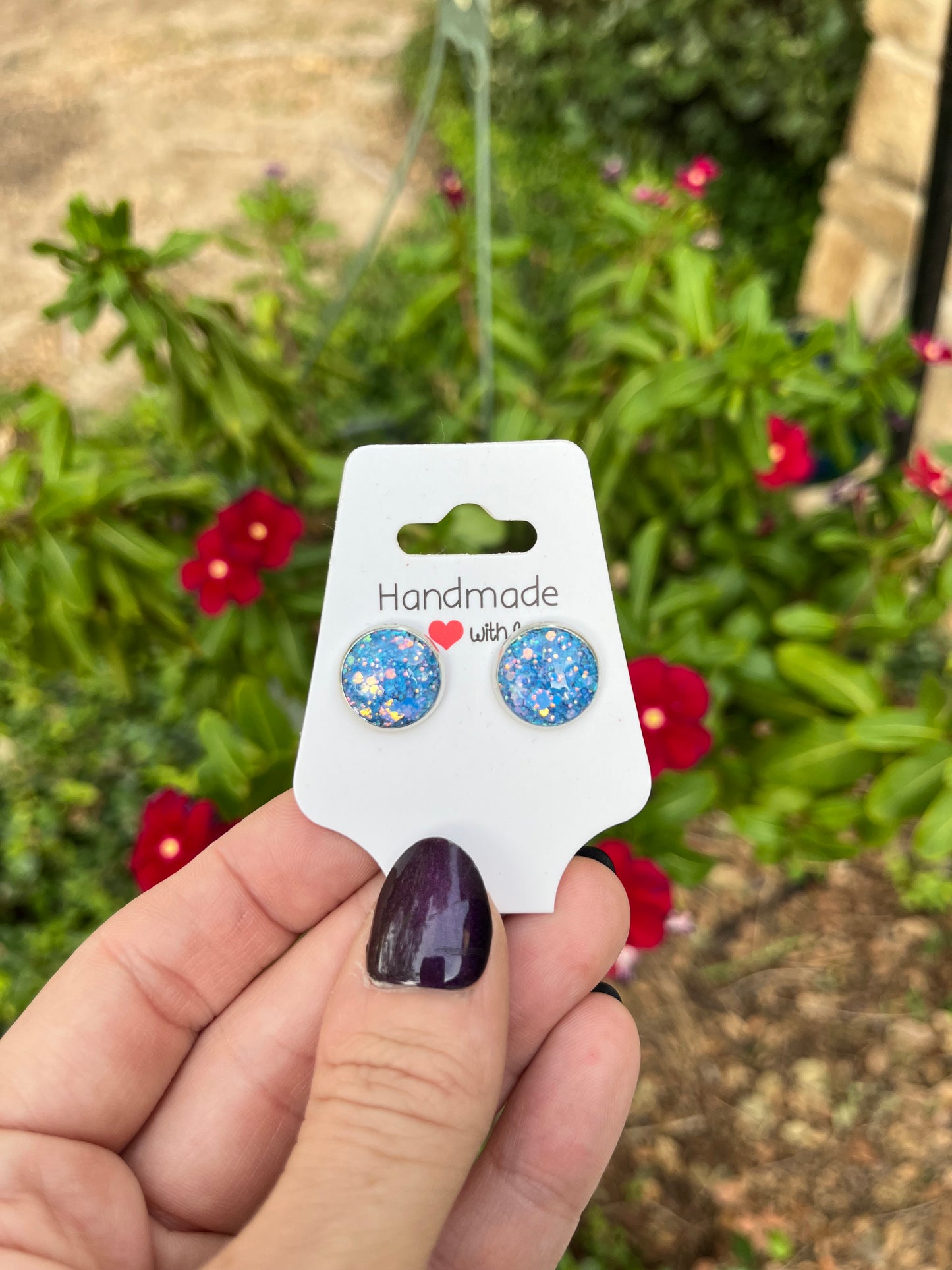 Dream Catcher Bezel Studs