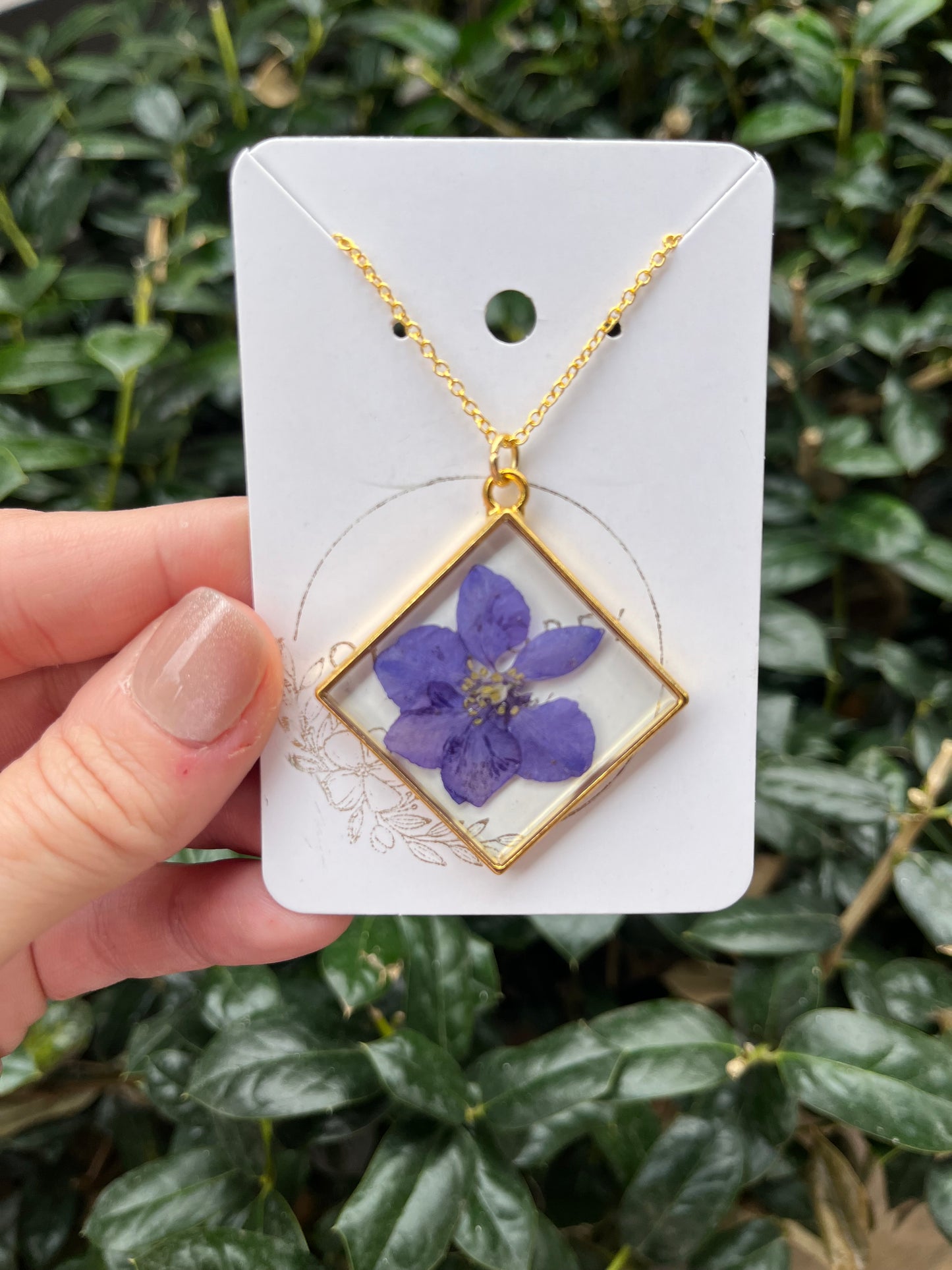 Purple Flower Necklace
