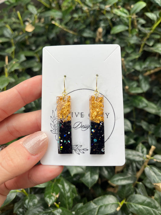 Midnight Gold Rush Dangles