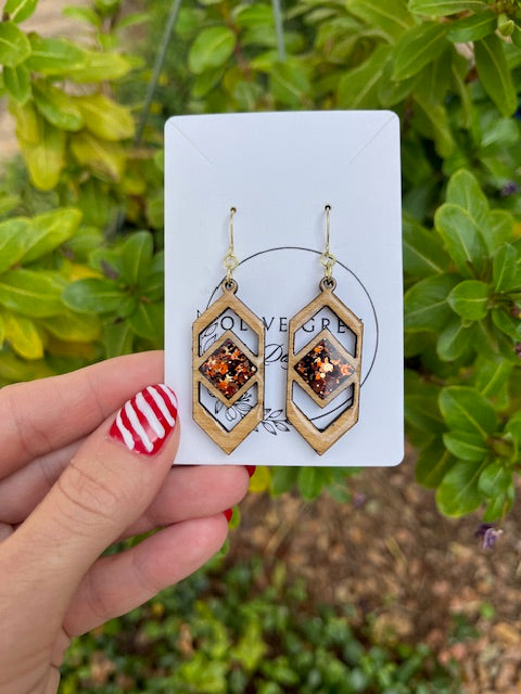 October Skies Hexagon Dangles